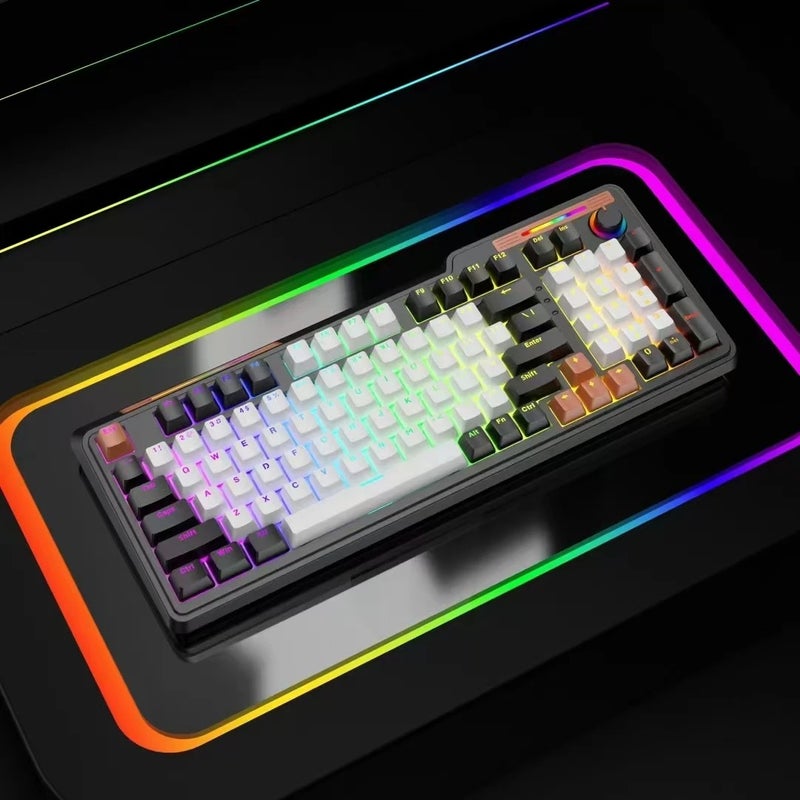 Bluejw 96-Key Wired/Wireless Mechanical Gaming Keyboard Combo with Mouse - Compact Layout for Laptop PC Gamers - Image 2